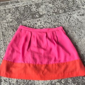 J. Crew Pink and Orange Mini Skirt